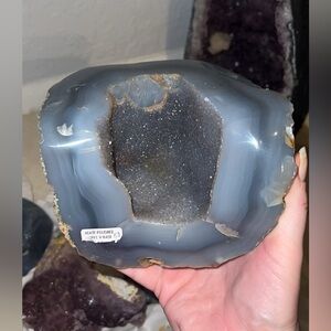 Blue Druzy Agate Geode